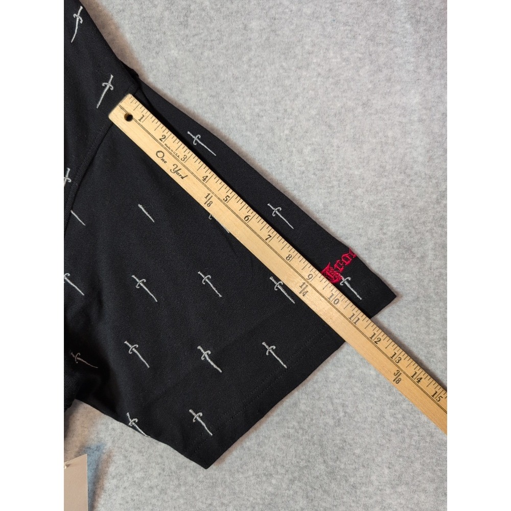 Troop NYC Born in The Bronx Polo Shirt Mens 2xl Embroidered Dagger Print Hip Hop - Picture 9 of 12
